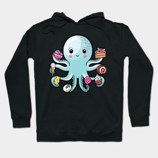 Octopus Octopus Cake Tentacles Marine Animals Hoodie